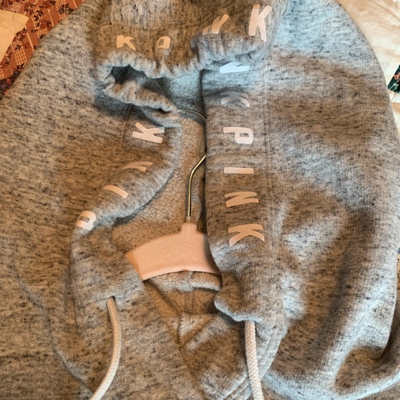 PINK Victoria’s Secret Hoodie. Heathered gray. Size M. - Picture 6 of 9